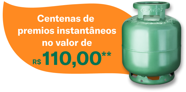 Centenas de Prêmios instantâneos no valor de R$ 110,00